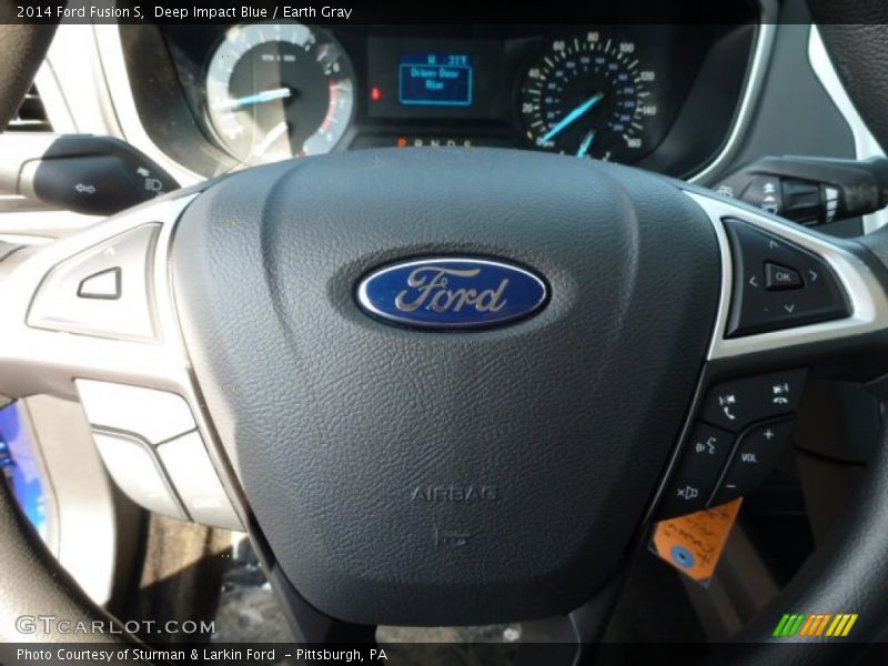 Deep Impact Blue / Earth Gray 2014 Ford Fusion S