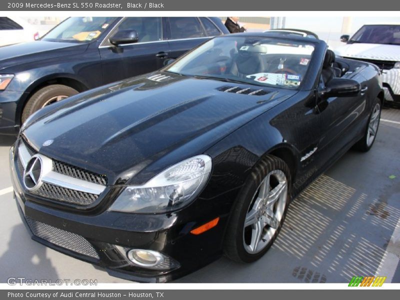 Black / Black 2009 Mercedes-Benz SL 550 Roadster