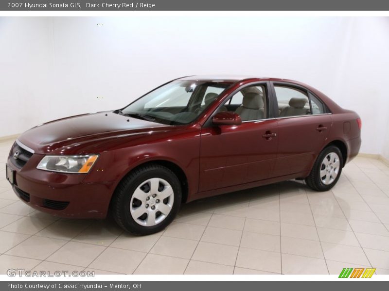 Dark Cherry Red / Beige 2007 Hyundai Sonata GLS