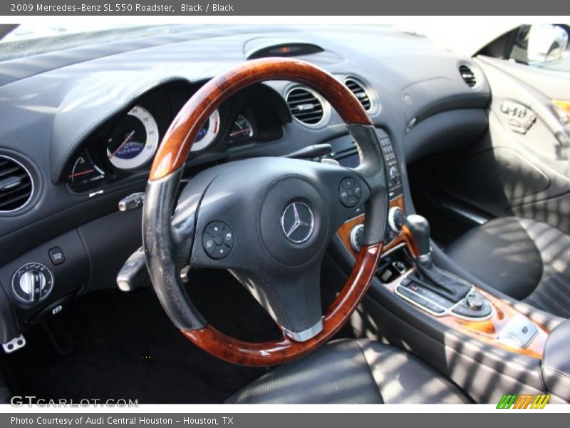 Black / Black 2009 Mercedes-Benz SL 550 Roadster