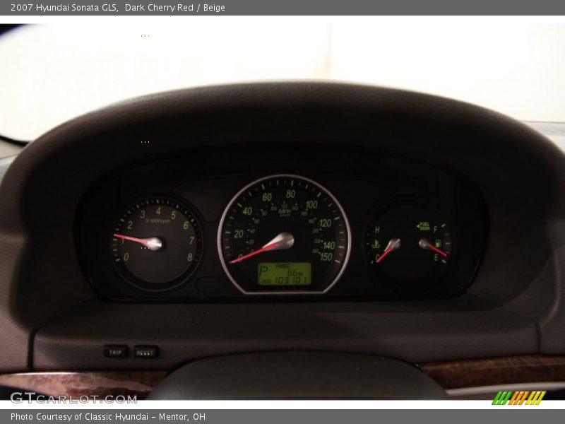 Dark Cherry Red / Beige 2007 Hyundai Sonata GLS