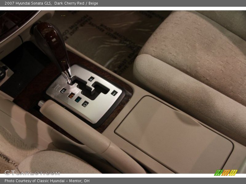 Dark Cherry Red / Beige 2007 Hyundai Sonata GLS