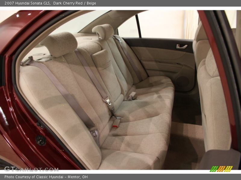Dark Cherry Red / Beige 2007 Hyundai Sonata GLS