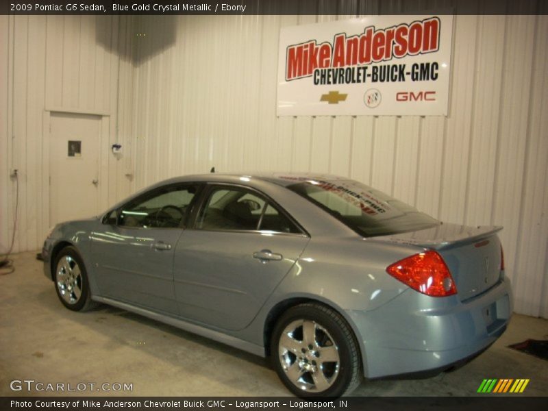 Blue Gold Crystal Metallic / Ebony 2009 Pontiac G6 Sedan