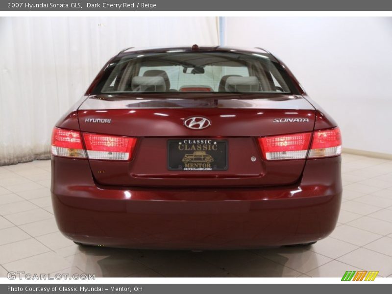 Dark Cherry Red / Beige 2007 Hyundai Sonata GLS