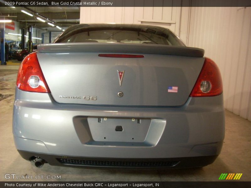 Blue Gold Crystal Metallic / Ebony 2009 Pontiac G6 Sedan
