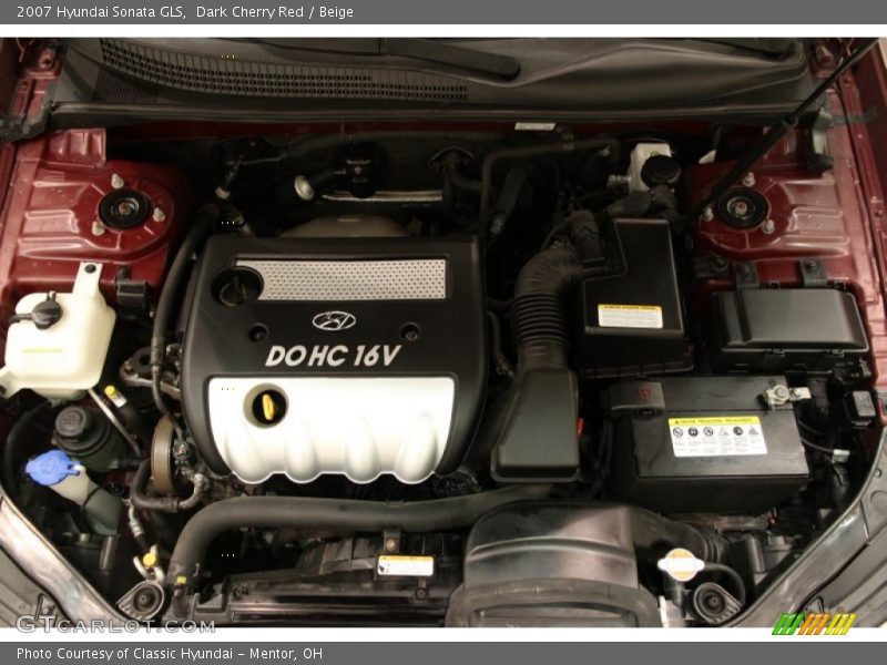Dark Cherry Red / Beige 2007 Hyundai Sonata GLS