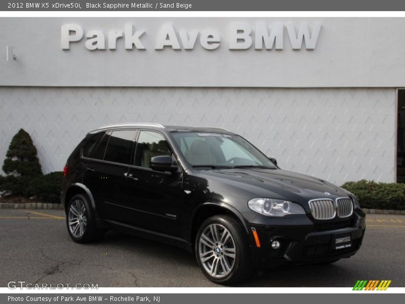 Black Sapphire Metallic / Sand Beige 2012 BMW X5 xDrive50i