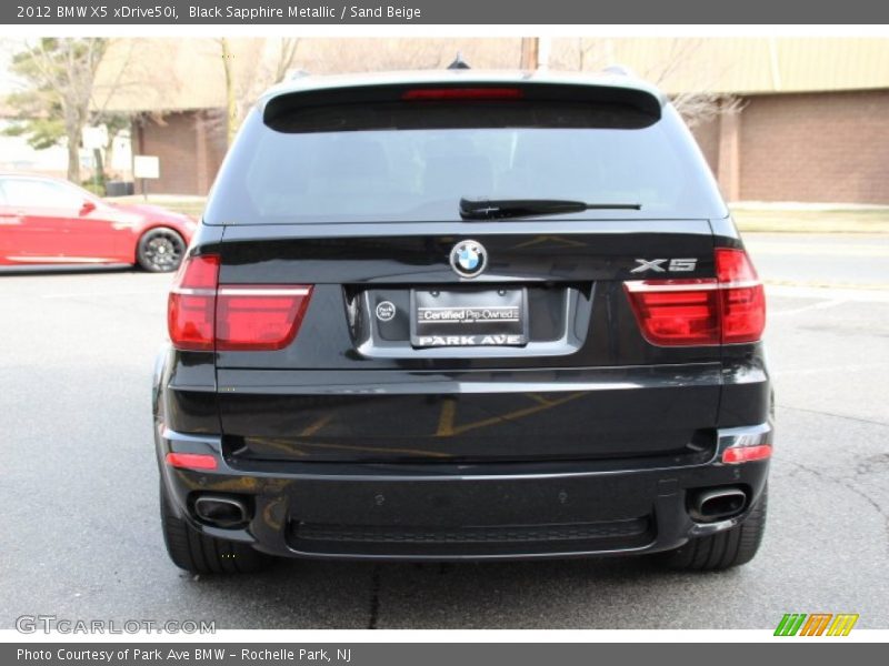 Black Sapphire Metallic / Sand Beige 2012 BMW X5 xDrive50i