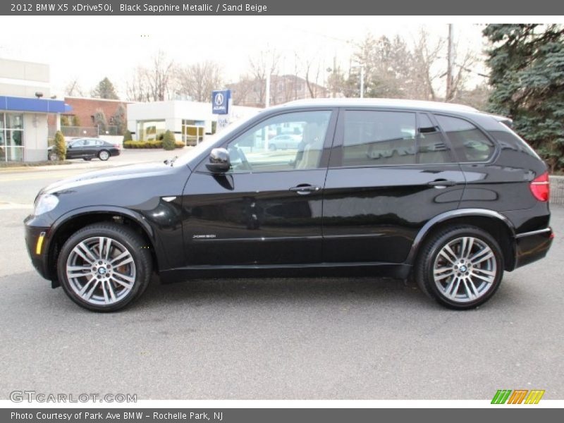 Black Sapphire Metallic / Sand Beige 2012 BMW X5 xDrive50i