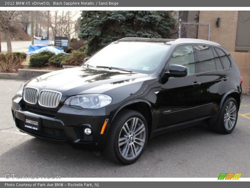 Black Sapphire Metallic / Sand Beige 2012 BMW X5 xDrive50i