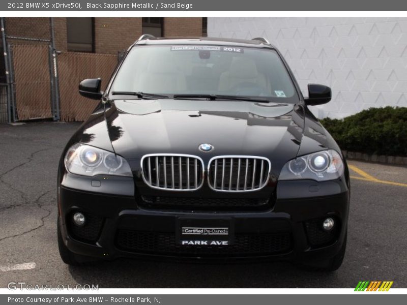 Black Sapphire Metallic / Sand Beige 2012 BMW X5 xDrive50i