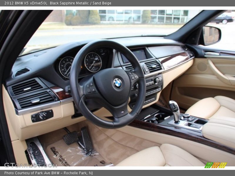 Black Sapphire Metallic / Sand Beige 2012 BMW X5 xDrive50i