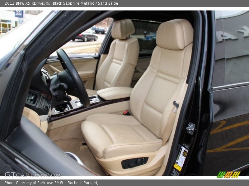 Black Sapphire Metallic / Sand Beige 2012 BMW X5 xDrive50i