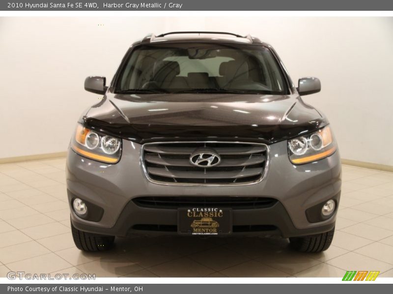 Harbor Gray Metallic / Gray 2010 Hyundai Santa Fe SE 4WD