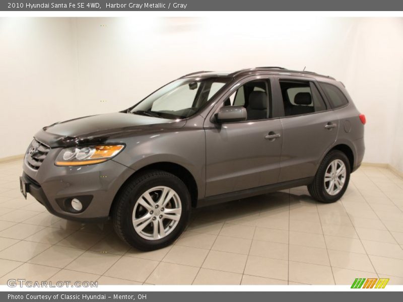 Harbor Gray Metallic / Gray 2010 Hyundai Santa Fe SE 4WD