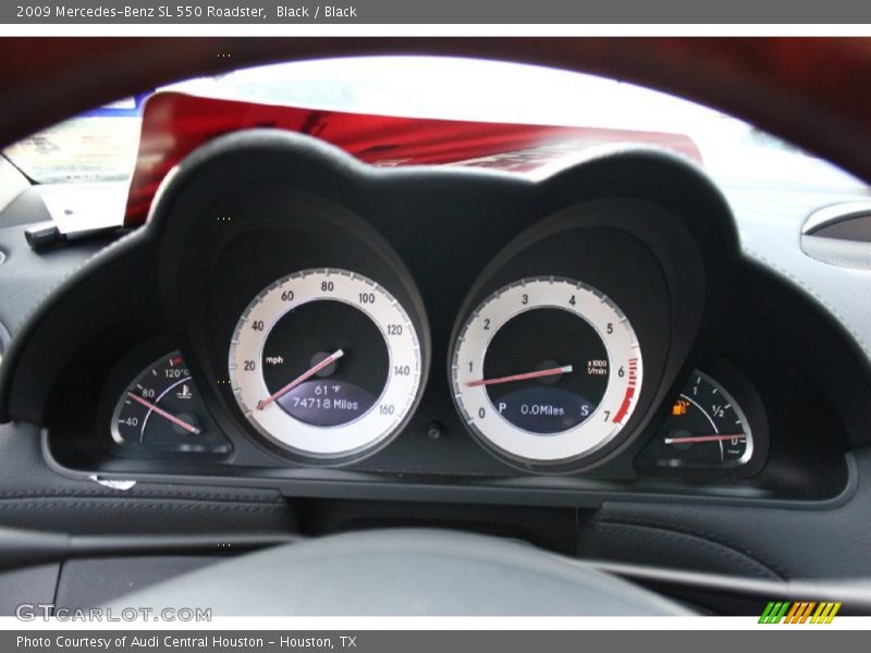 Black / Black 2009 Mercedes-Benz SL 550 Roadster