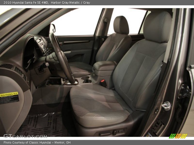Harbor Gray Metallic / Gray 2010 Hyundai Santa Fe SE 4WD