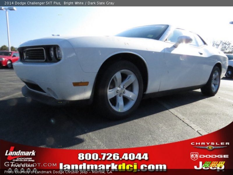 Bright White / Dark Slate Gray 2014 Dodge Challenger SXT Plus
