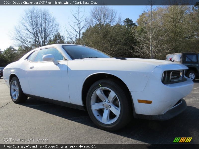 Bright White / Dark Slate Gray 2014 Dodge Challenger SXT Plus