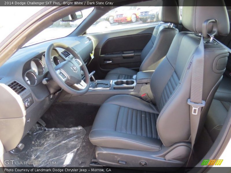 Bright White / Dark Slate Gray 2014 Dodge Challenger SXT Plus