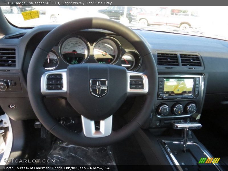 Bright White / Dark Slate Gray 2014 Dodge Challenger SXT Plus
