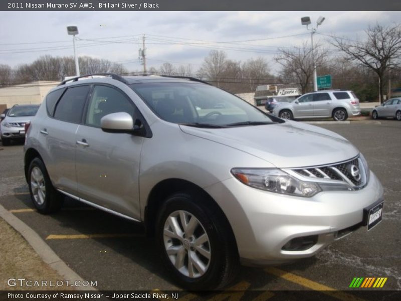 Brilliant Silver / Black 2011 Nissan Murano SV AWD