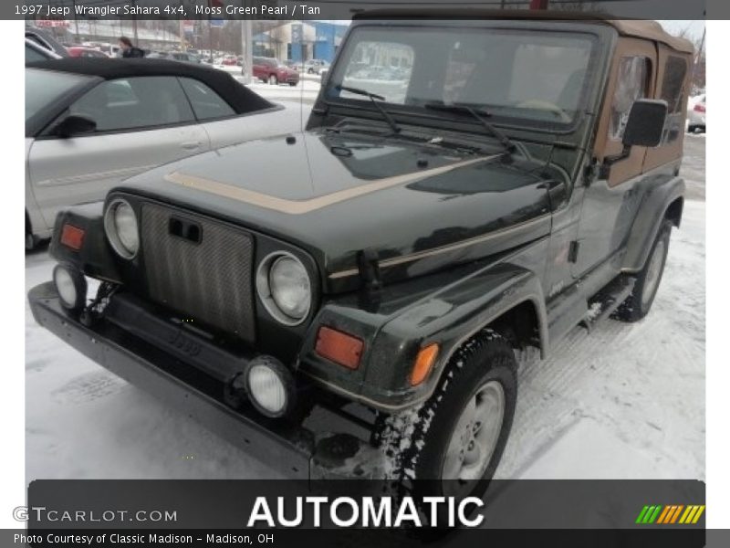 Moss Green Pearl / Tan 1997 Jeep Wrangler Sahara 4x4
