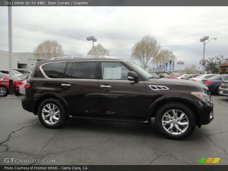Dark Currant / Graphite 2011 Infiniti QX 56 4WD