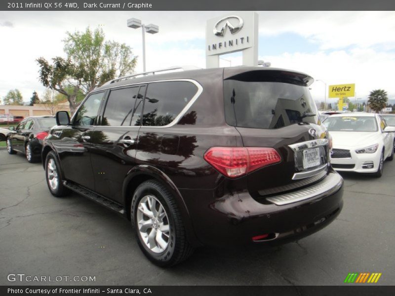 Dark Currant / Graphite 2011 Infiniti QX 56 4WD