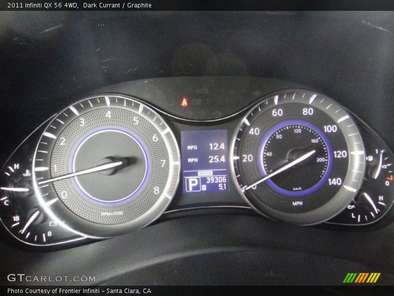 Dark Currant / Graphite 2011 Infiniti QX 56 4WD
