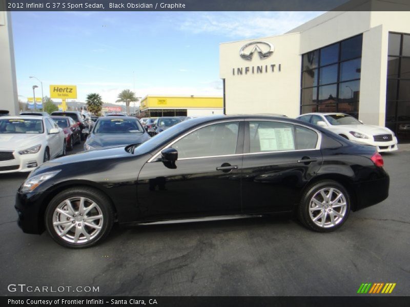 Black Obsidian / Graphite 2012 Infiniti G 37 S Sport Sedan