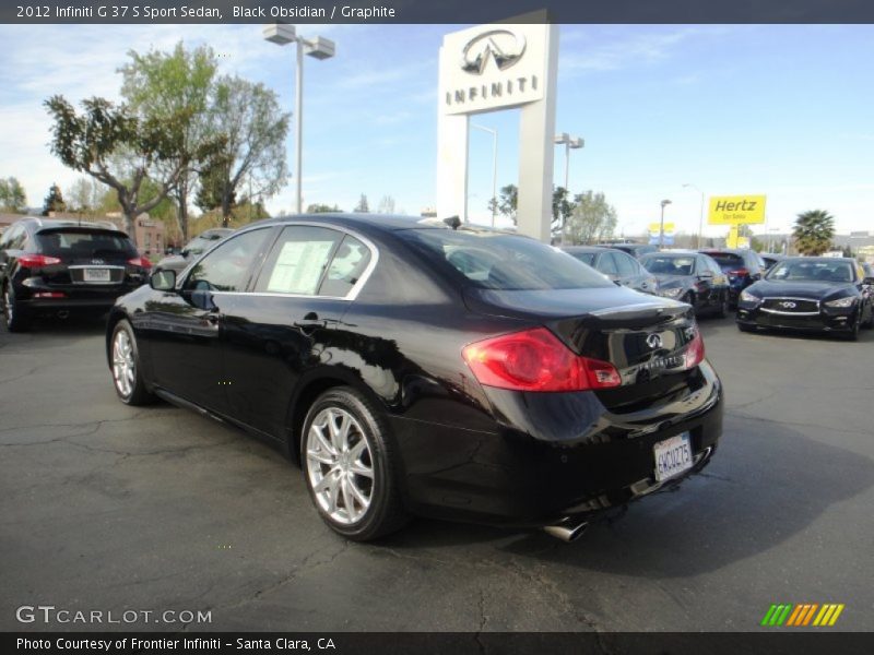 Black Obsidian / Graphite 2012 Infiniti G 37 S Sport Sedan