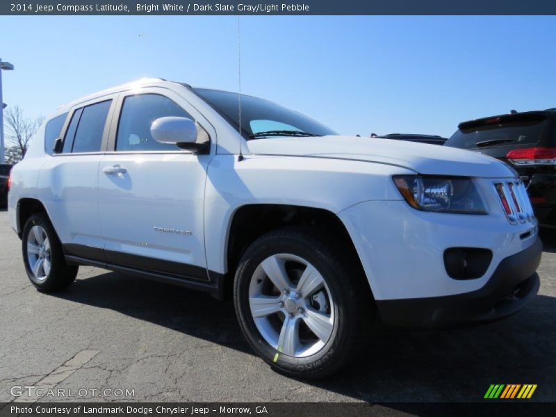 Bright White / Dark Slate Gray/Light Pebble 2014 Jeep Compass Latitude
