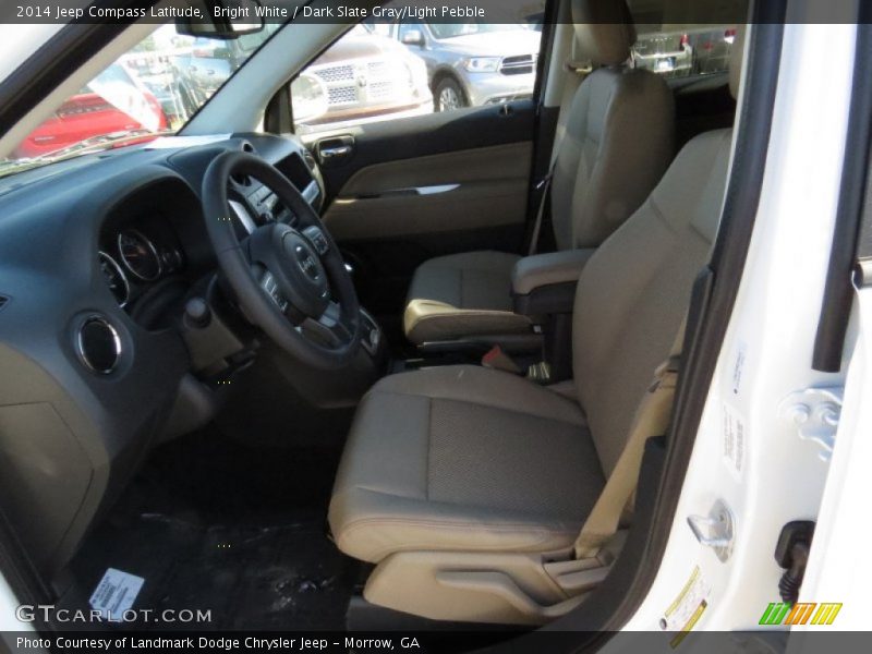 Bright White / Dark Slate Gray/Light Pebble 2014 Jeep Compass Latitude
