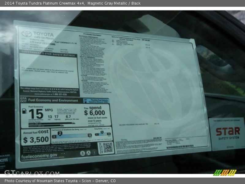 Magnetic Gray Metallic / Black 2014 Toyota Tundra Platinum Crewmax 4x4