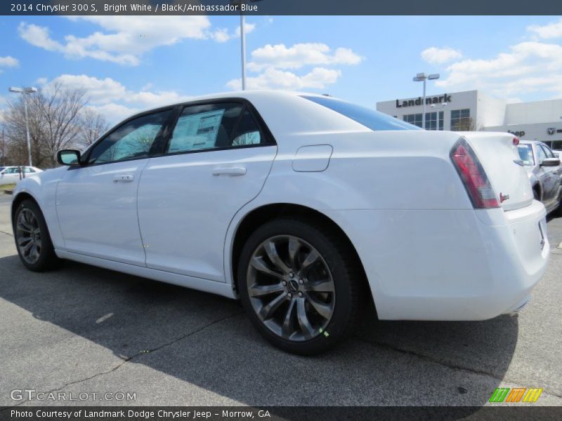 Bright White / Black/Ambassador Blue 2014 Chrysler 300 S