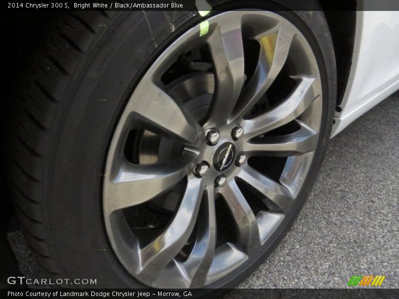 Bright White / Black/Ambassador Blue 2014 Chrysler 300 S