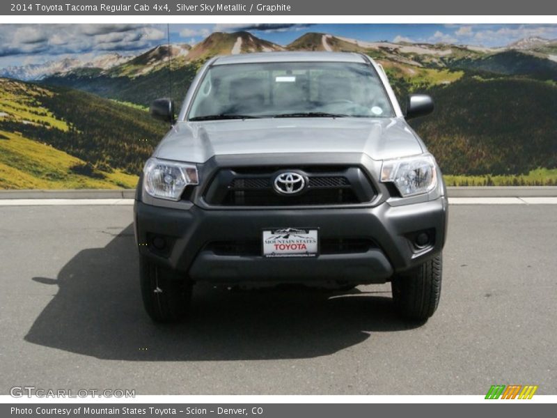 Silver Sky Metallic / Graphite 2014 Toyota Tacoma Regular Cab 4x4