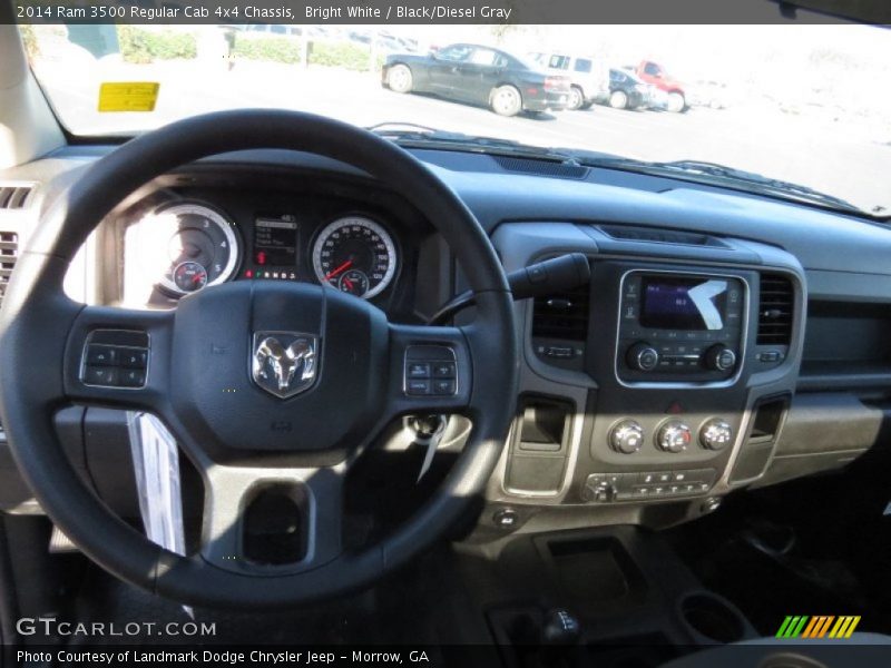 Bright White / Black/Diesel Gray 2014 Ram 3500 Regular Cab 4x4 Chassis