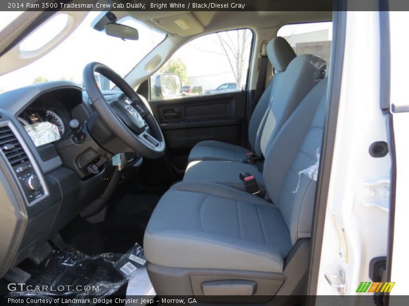 Bright White / Black/Diesel Gray 2014 Ram 3500 Tradesman Crew Cab Dually