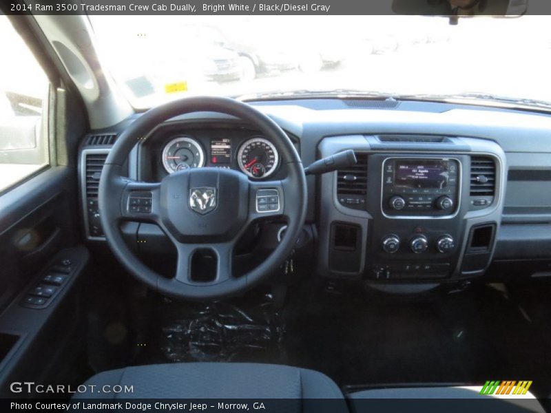 Bright White / Black/Diesel Gray 2014 Ram 3500 Tradesman Crew Cab Dually
