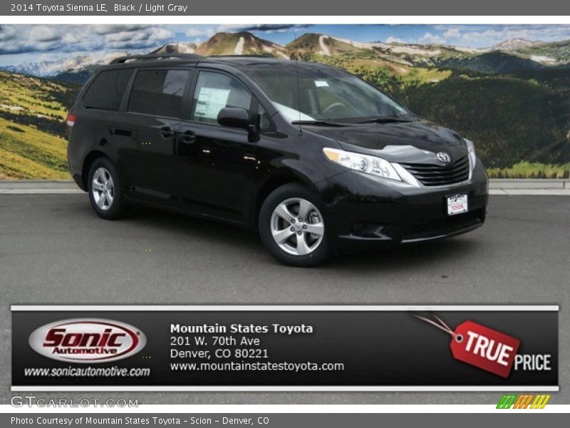 Black / Light Gray 2014 Toyota Sienna LE