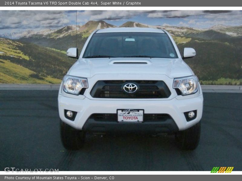 Super White / Graphite 2014 Toyota Tacoma V6 TRD Sport Double Cab 4x4