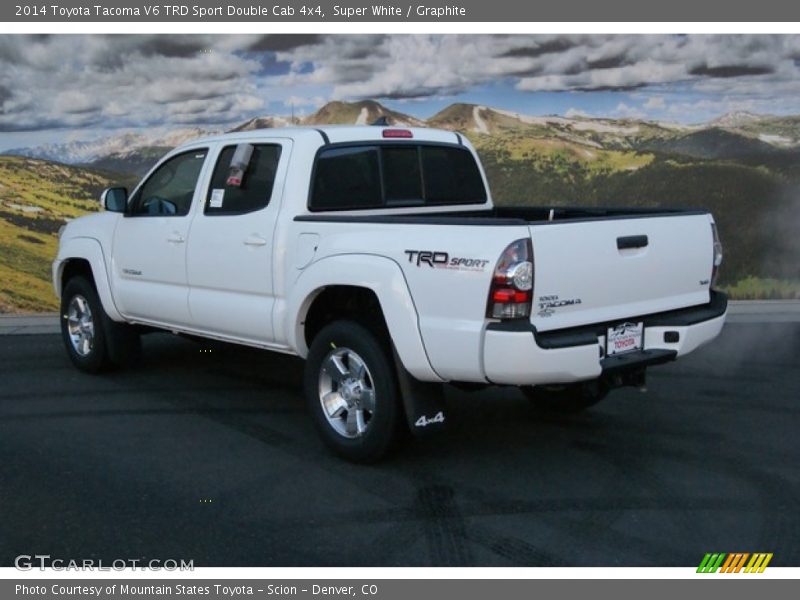 Super White / Graphite 2014 Toyota Tacoma V6 TRD Sport Double Cab 4x4