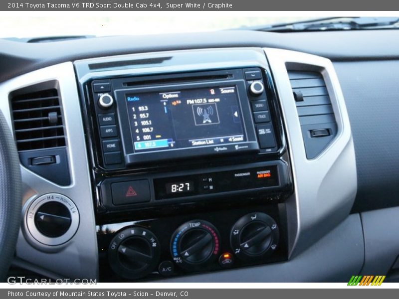 Super White / Graphite 2014 Toyota Tacoma V6 TRD Sport Double Cab 4x4