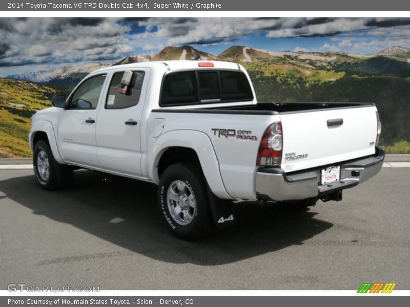 Super White / Graphite 2014 Toyota Tacoma V6 TRD Double Cab 4x4
