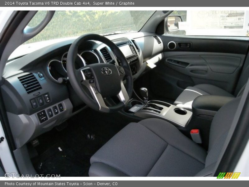 Super White / Graphite 2014 Toyota Tacoma V6 TRD Double Cab 4x4