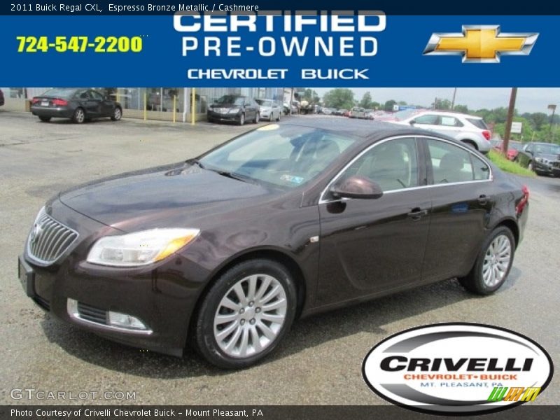 Espresso Bronze Metallic / Cashmere 2011 Buick Regal CXL