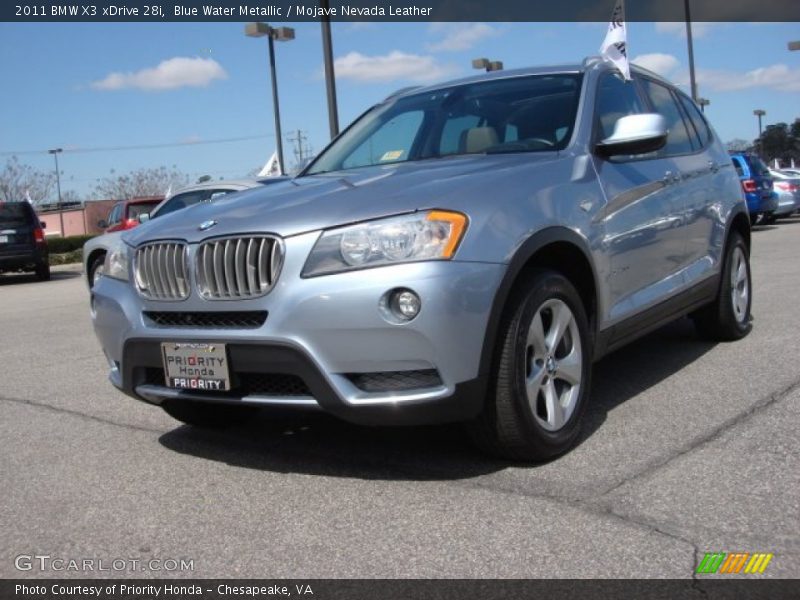 Blue Water Metallic / Mojave Nevada Leather 2011 BMW X3 xDrive 28i